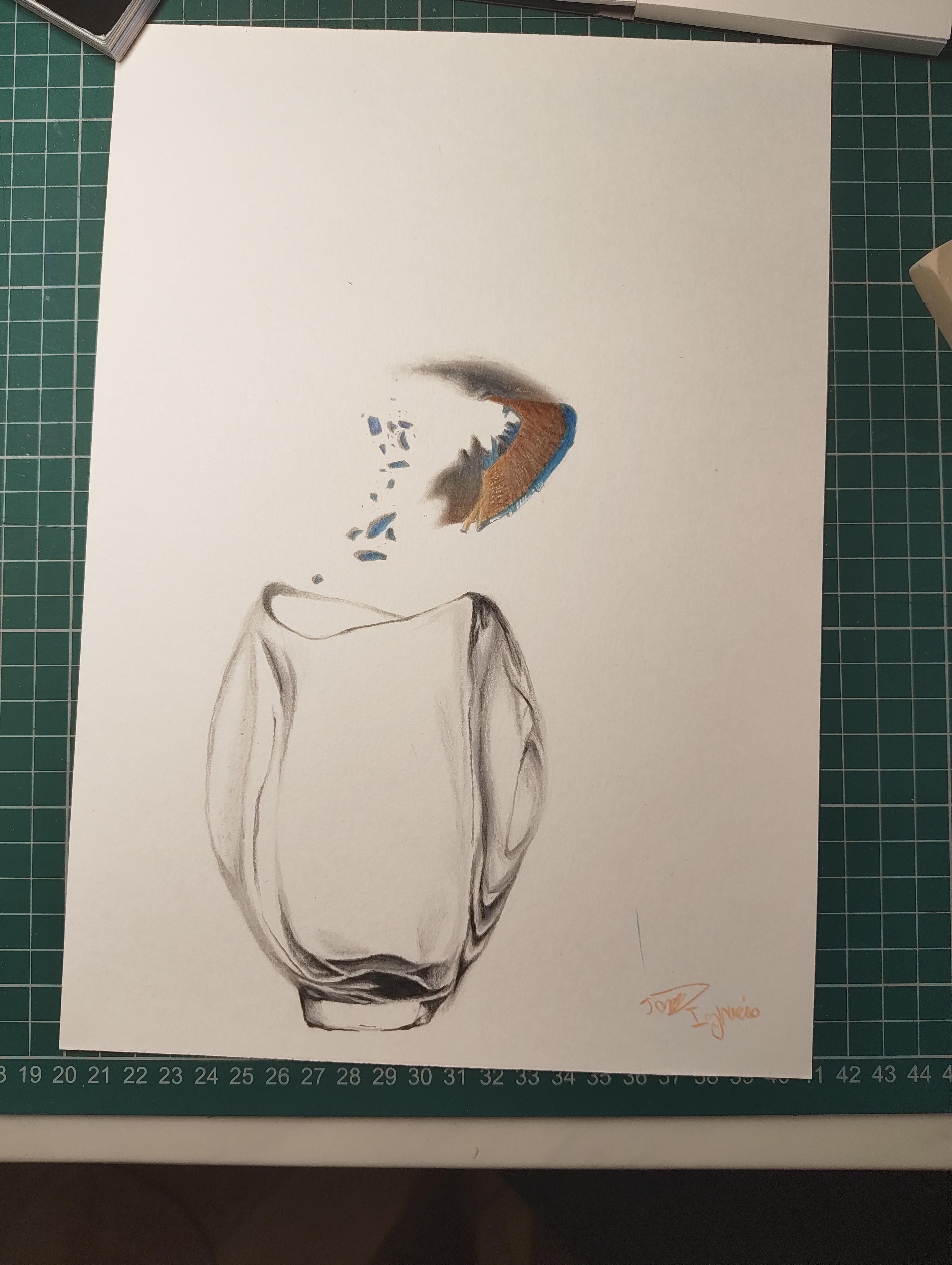 Surreal coloured pencil artwork