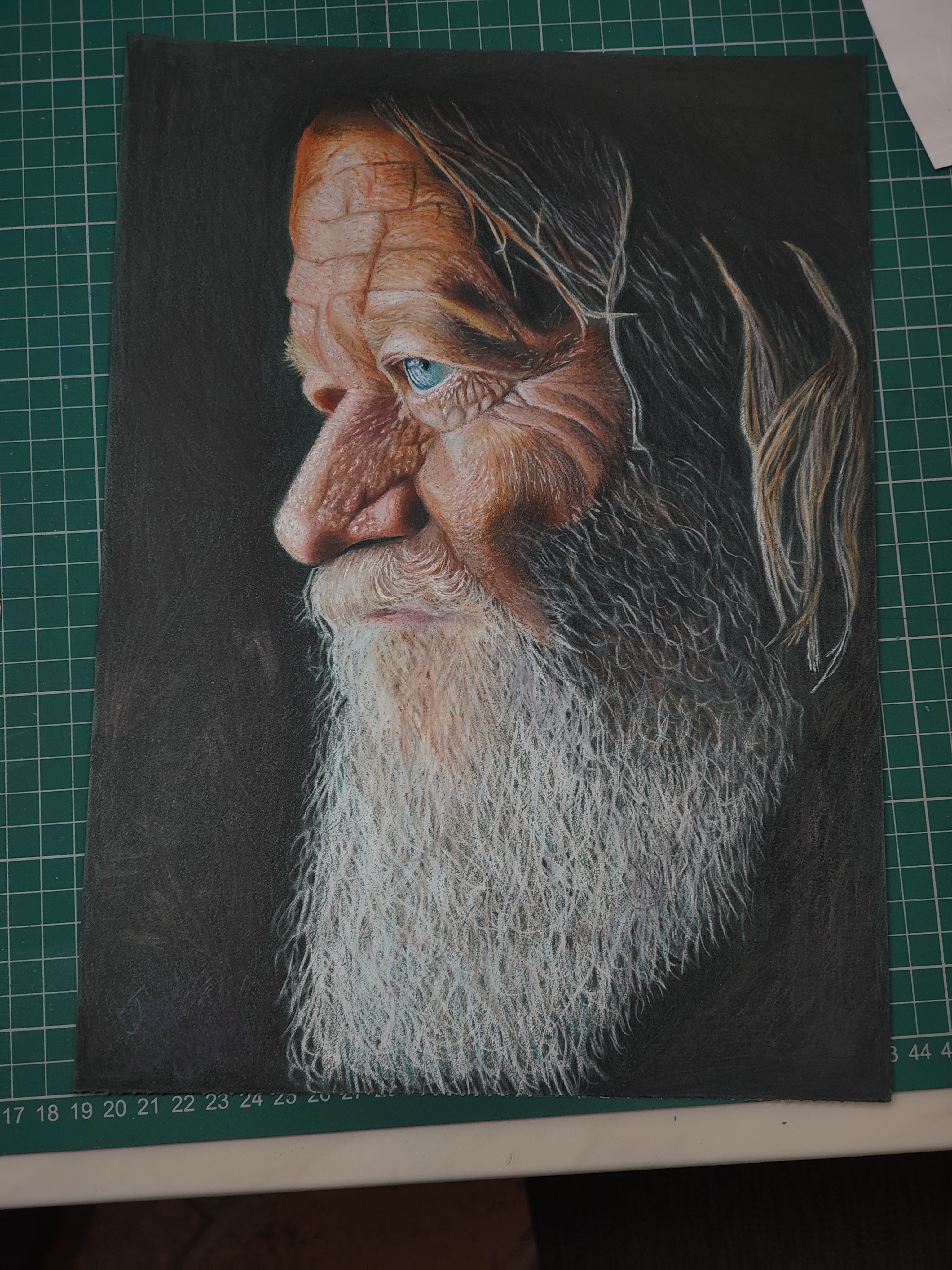 Hyperrealistic coloured pencil artwork